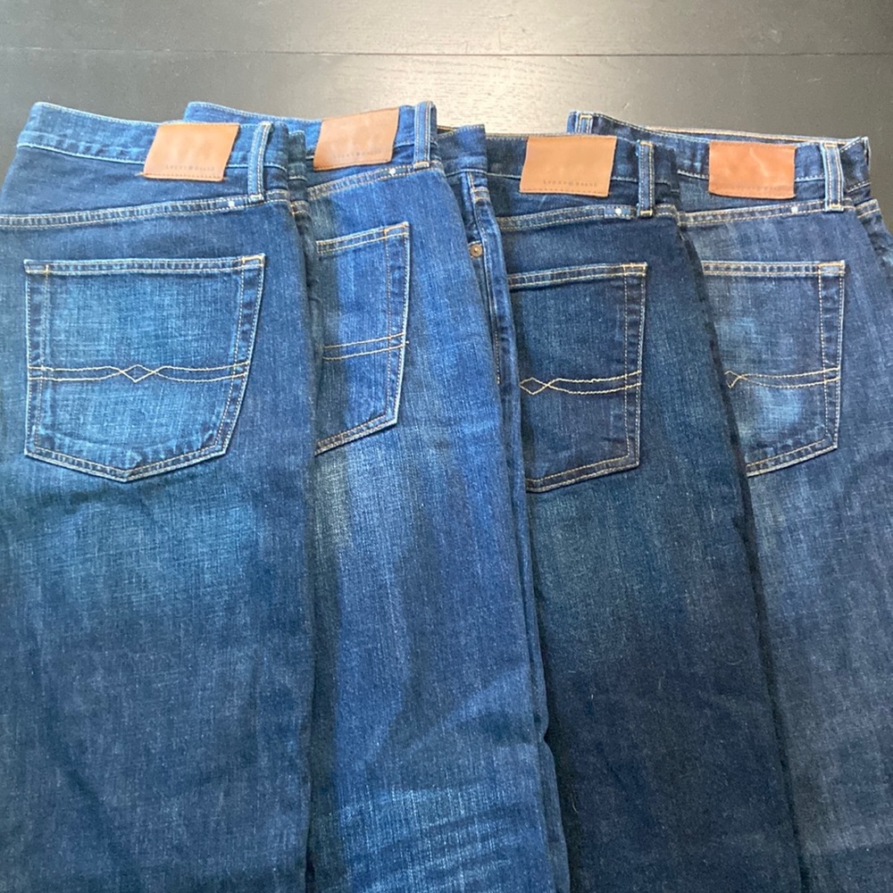 Lot of 4 🍀 Lucky men’s 221 original straight jeans
